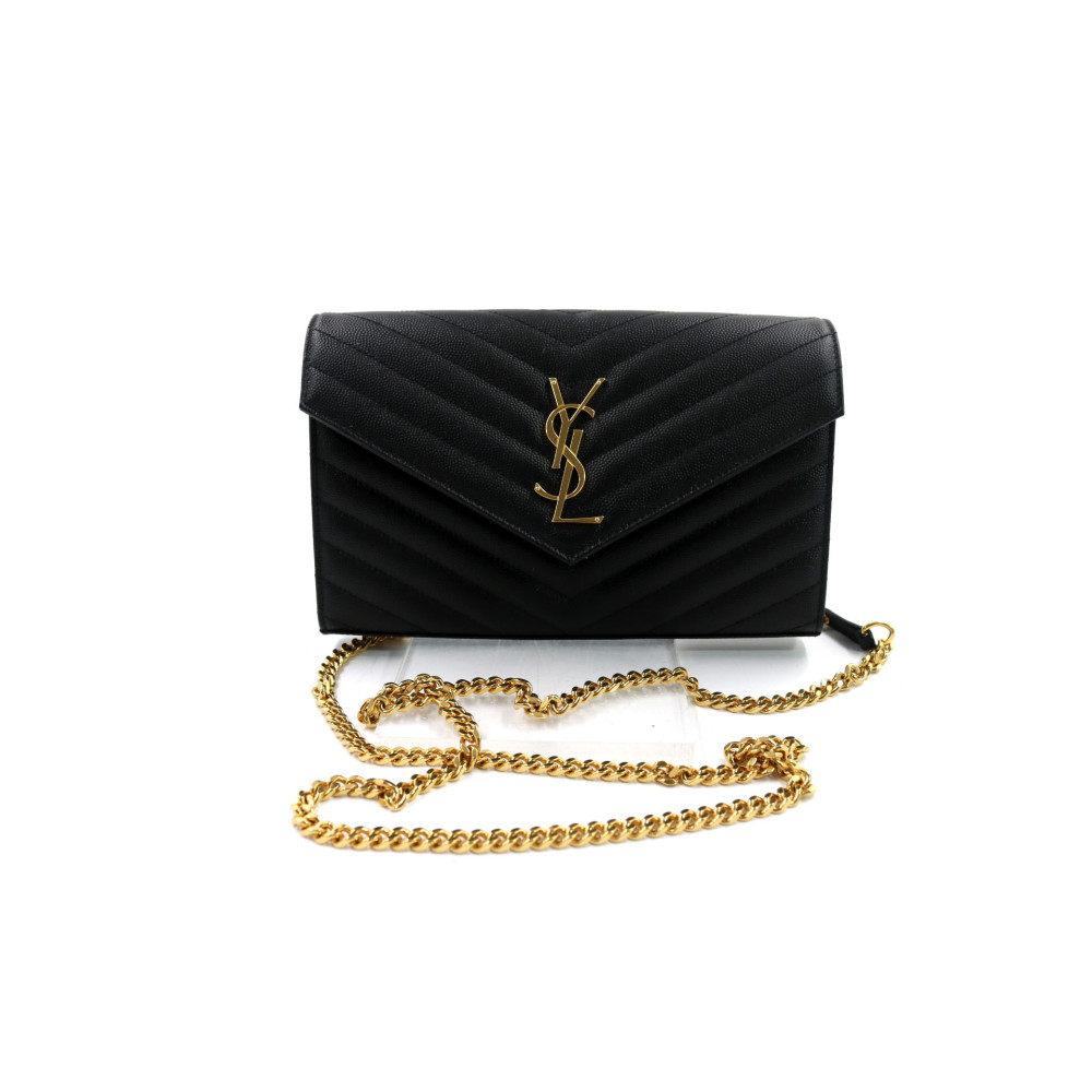 Saint Laurent Cassandre Pelle Nera