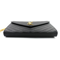 Saint Laurent Cassandre Black Leather