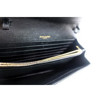 Saint Laurent Cassandre Black Leather