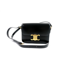 Celine Triomphe Black Leather