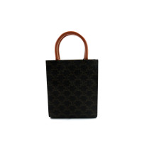 Celine Cabas Mini Vertical Tela Marrone