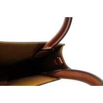 Celine Cabas Mini Vertical Tela Marrone