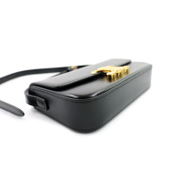 Celine Claude Black Leather