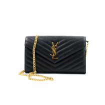 Saint Laurent Cassandre Chain Pelle Nera