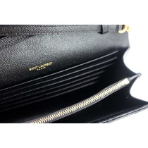 Saint Laurent Cassandre Chain Pelle Nera