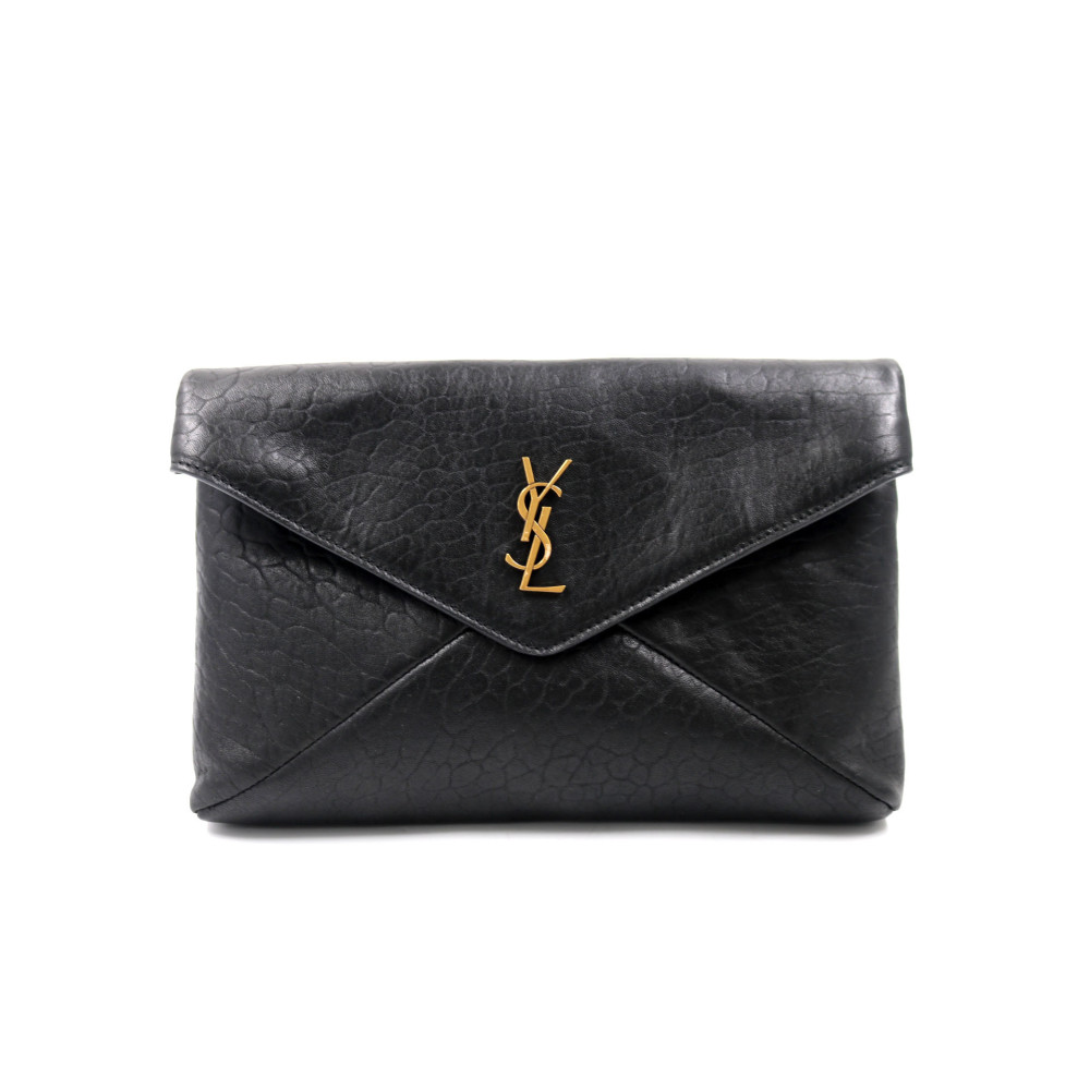 Saint Laurent Pochette Envelope Pelle Nera