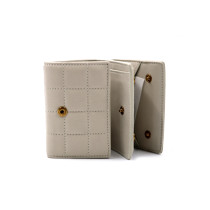 Saint Laurent Portafoglio Cassandre Mini Pelle Bianca