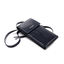 Saint Laurent Pochette Téléphone Vernis Bleu