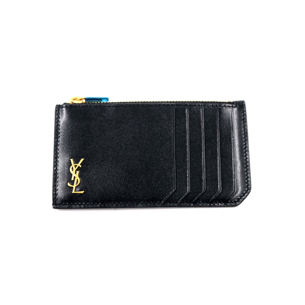 Saint Laurent Portacarte Pelle Nera