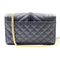 Saint Laurent Envelope Cuir Noir