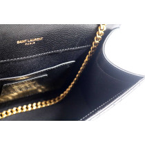 Saint Laurent Envelope Black Leather