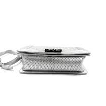 Chanel Boy Pelle Argento