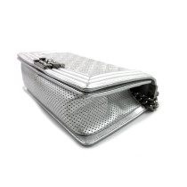 Chanel Boy Pelle Argento