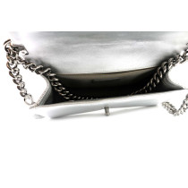 Chanel Boy Pelle Argento