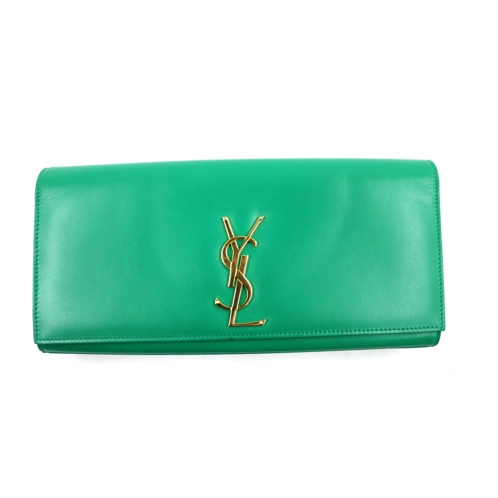 Saint Laurent Pochette Pelle Verde