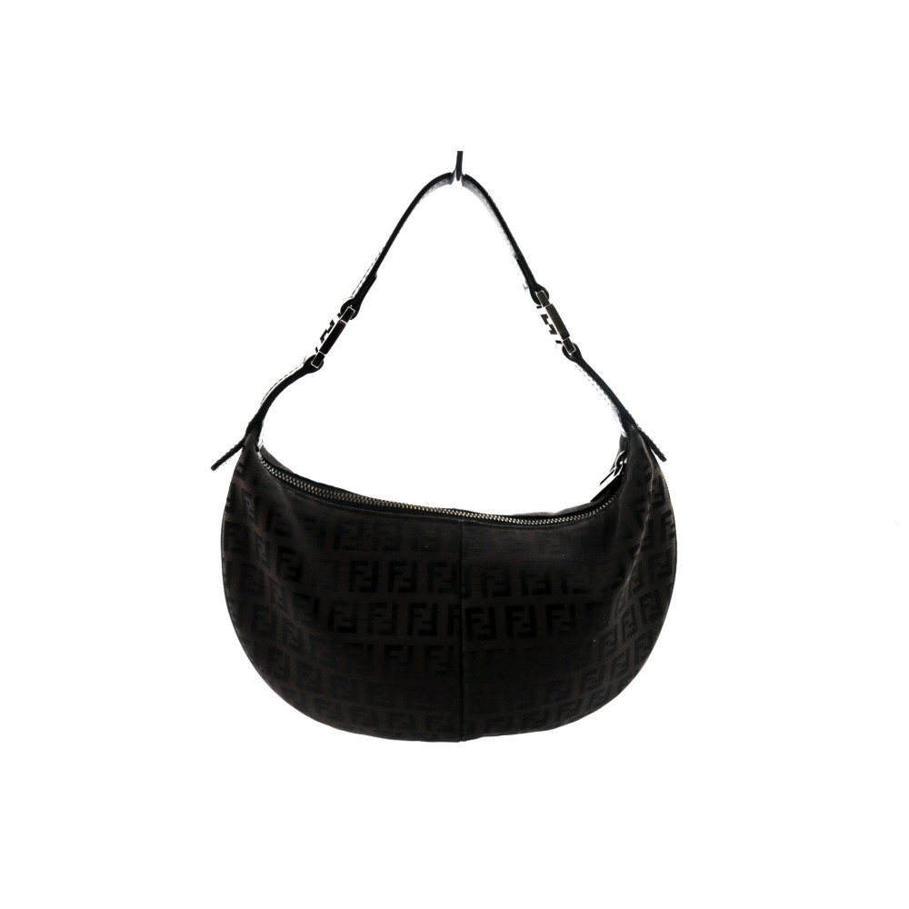 Fendi Hobo Tessuto Marrone e Nero