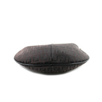 Fendi Hobo Tessuto Marrone e Nero