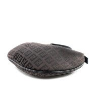 Fendi Hobo Tessuto Marrone e Nero