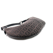 Fendi Hobo Tessuto Marrone e Nero