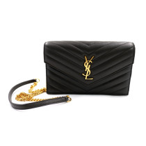 Saint Laurent Cassandre Pelle Antracite