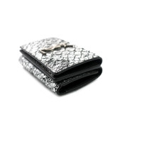 Saint Laurent Portafoglio Pelle Nera e Argento