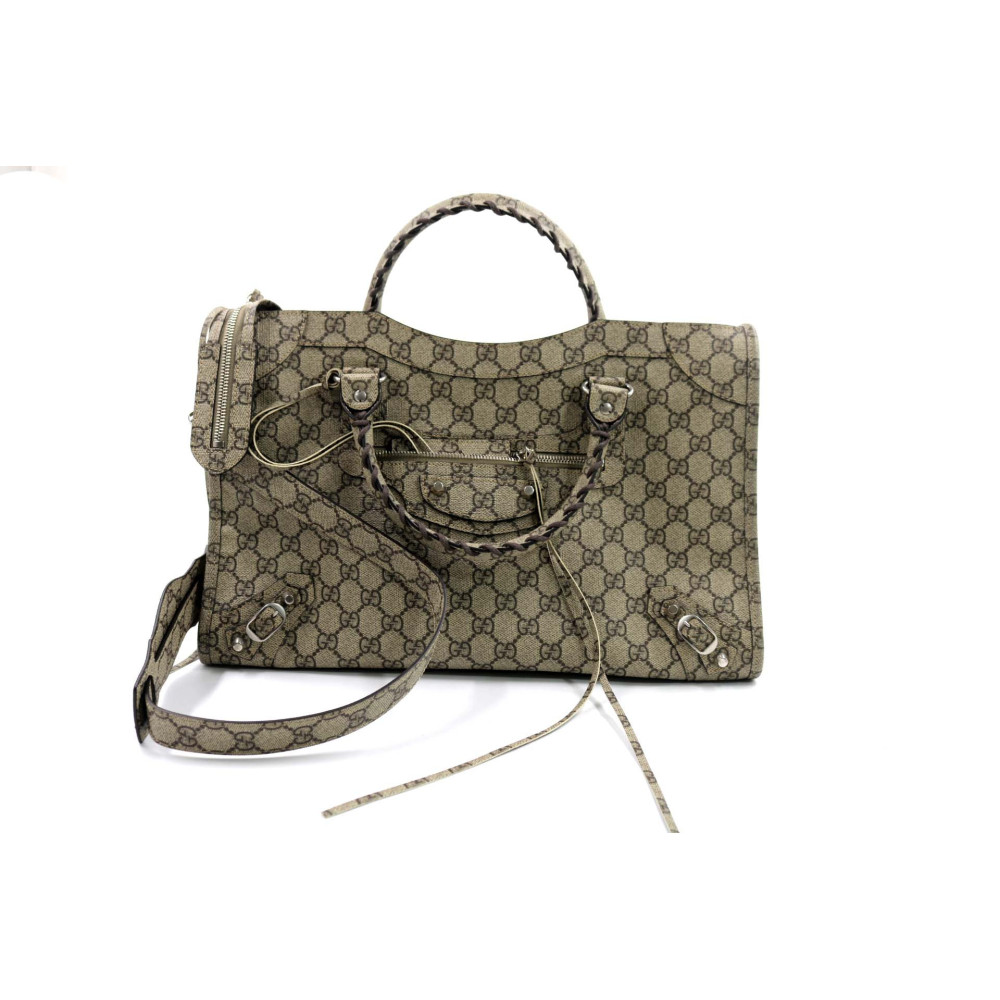 Gucci Per Balenciaga City GG Beige