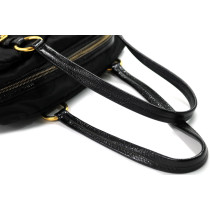 Prada Bauletto Tela e Pelle Nera