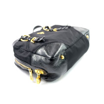 Prada Bauletto Tela e Pelle Nera