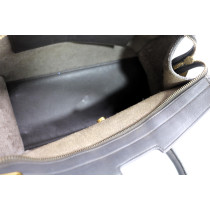 Saint Laurent Cabas Y Gray Leather