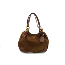 Prada Hobo Tessuto Marrone