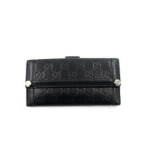 Gucci Portafoglio Pelle Guccissima Blu Notte