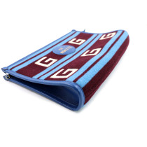 Gucci Pochette Panno Bordeaux e Azzurro