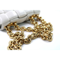 Bottega Veneta Cassette Chain Pelle Panna