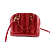 Louis Vuitton Alma BB Rayures Vernis Red Purple