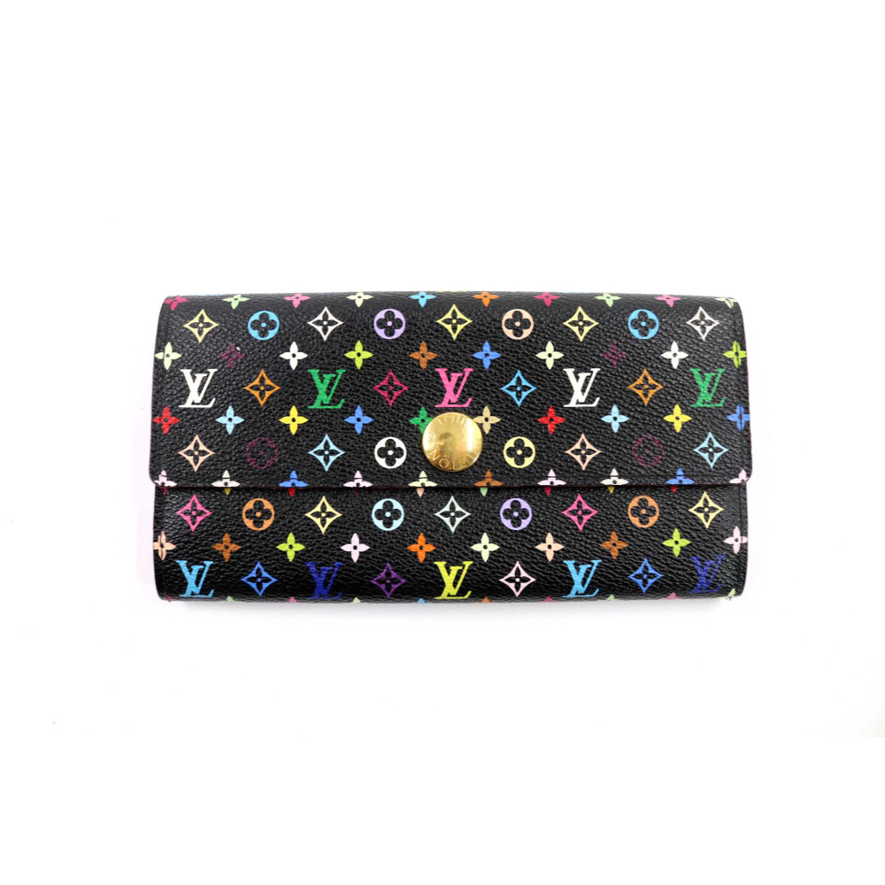 Louis Vuitton Portafoglio Sarah Multicolor Nero