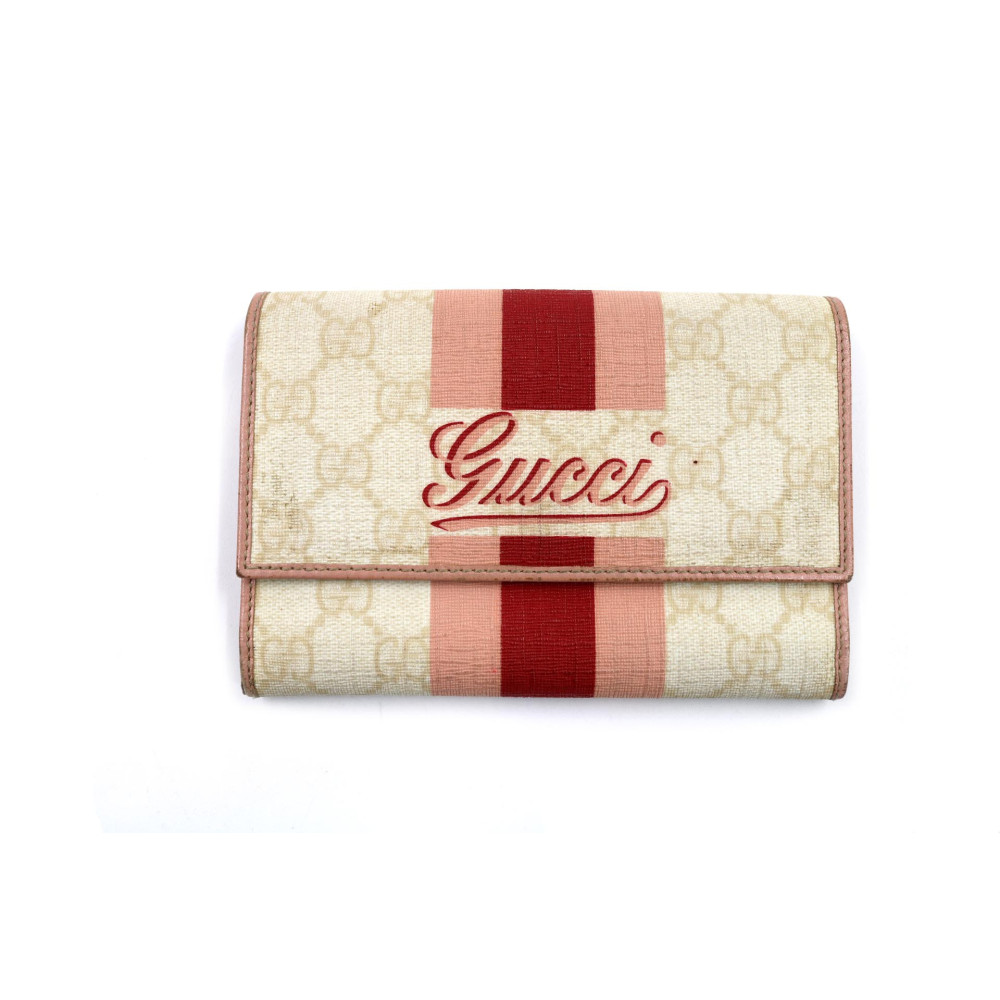 Gucci Portafoglio Bi-Fold Tela Bianca