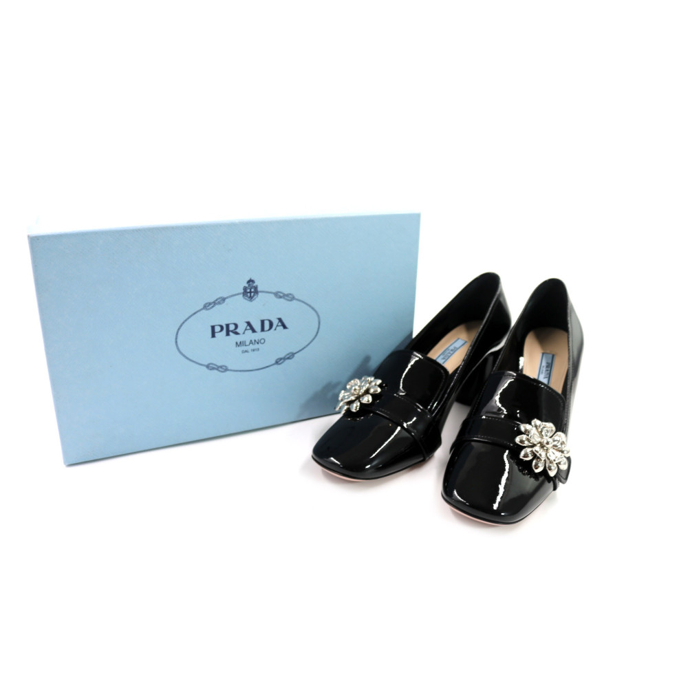 Prada Mocassino Vernis Nero