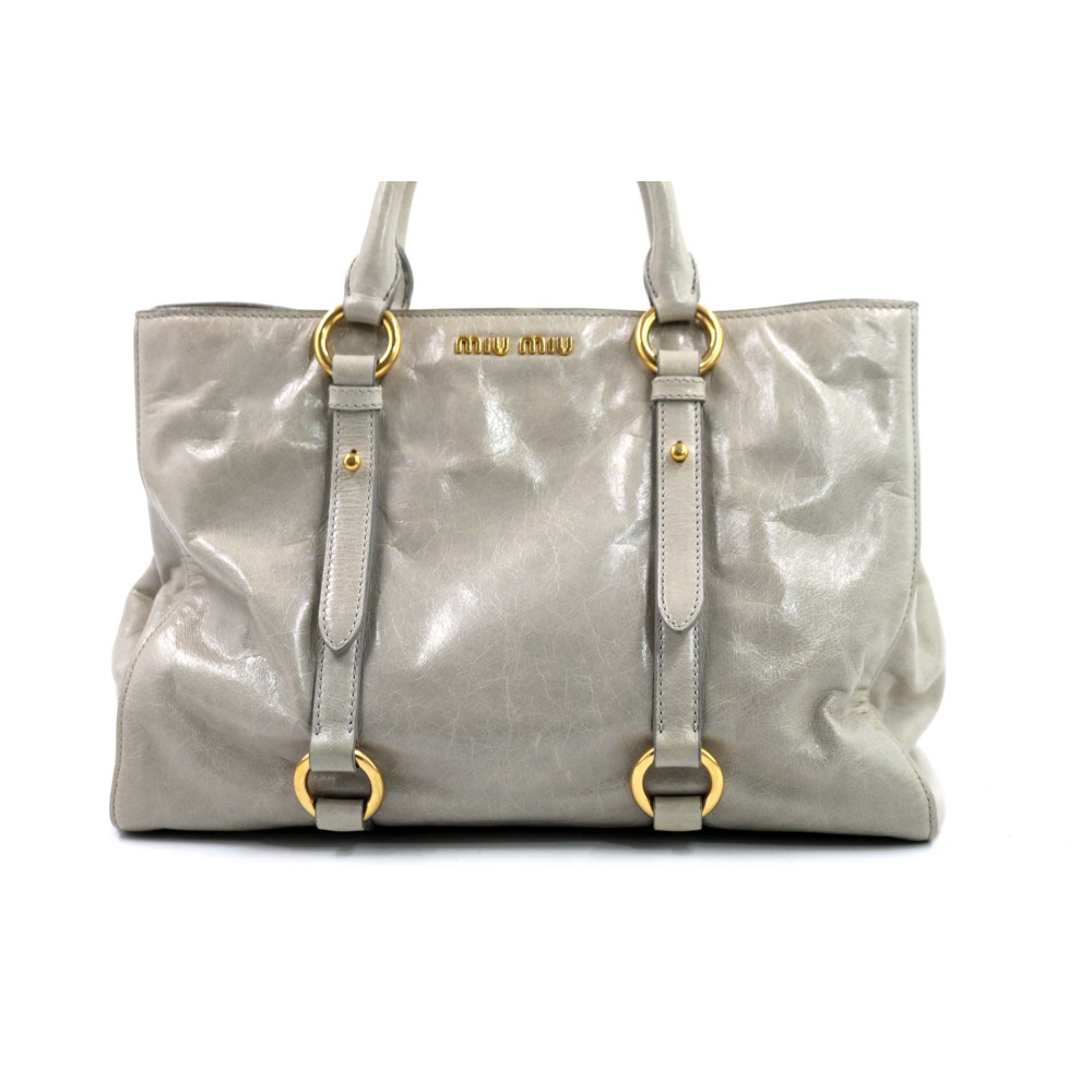 Miu Miu Shopping Pelle Grigia