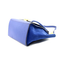 Celine Trapeze Pelle Blu