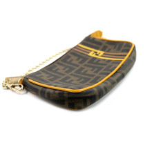 Fendi Pochette Cuir Toile Zucca Marrone
