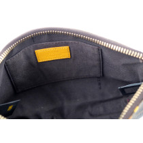 Fendi Pochette Cuir Toile Zucca Marrone