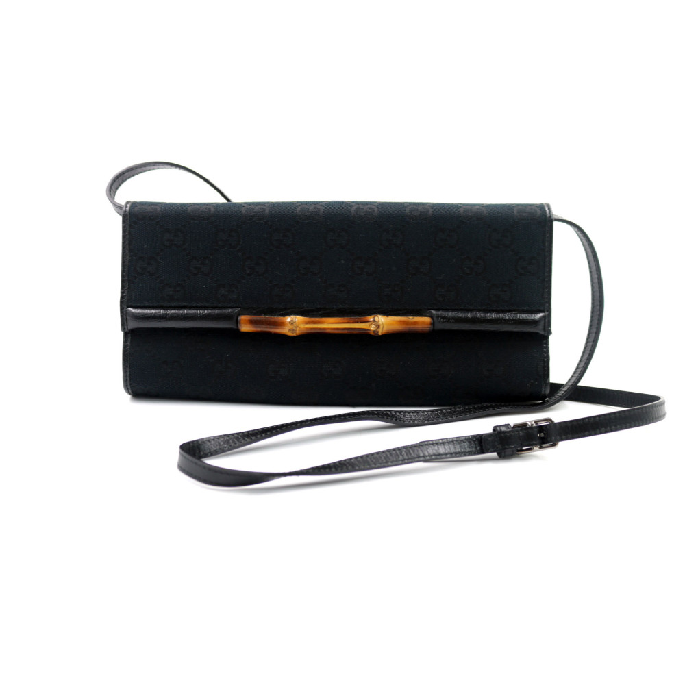 Gucci Bamboo Pochette GG Nero