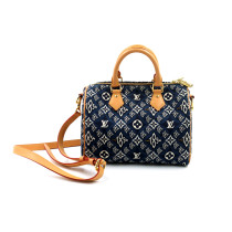 Louis Vuitton Speedy 25 Bandouliere Denim Blu