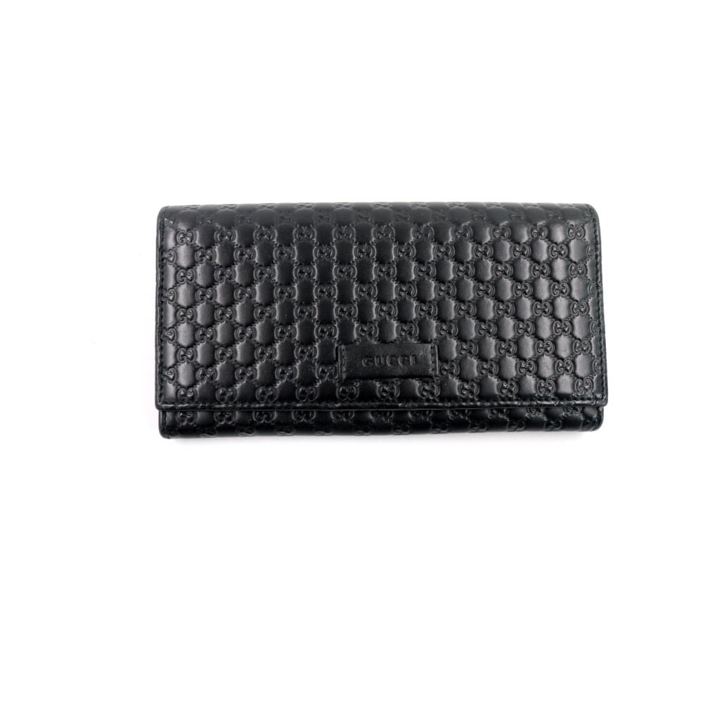 Gucci Portafoglio Pelle Micro Guccissima Nera