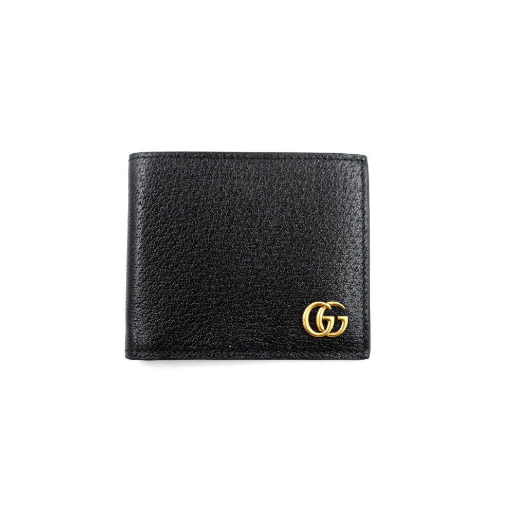Gucci Portafoglio Bi-Fold Marmont Pelle Nera