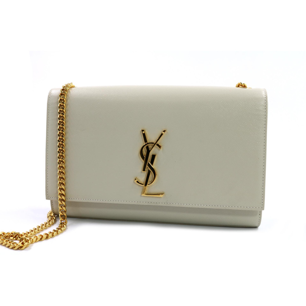 copy of Saint Laurent Kate Media Pelle Bianca