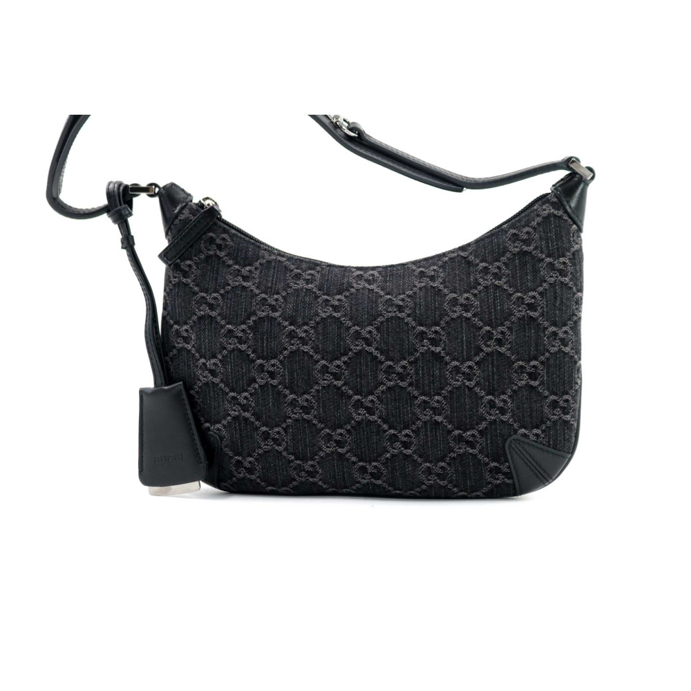 Gucci Horsebit Slim GG Denim Nera