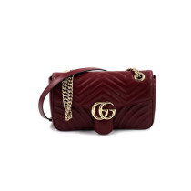 Gucci Marmont Media Pelle Rossa Ancora