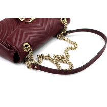 Gucci Marmont Media Pelle Rossa Ancora