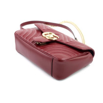 Gucci Marmont Media Pelle Rossa Ancora